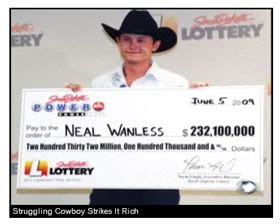 south dakota lottery winner cowboy.